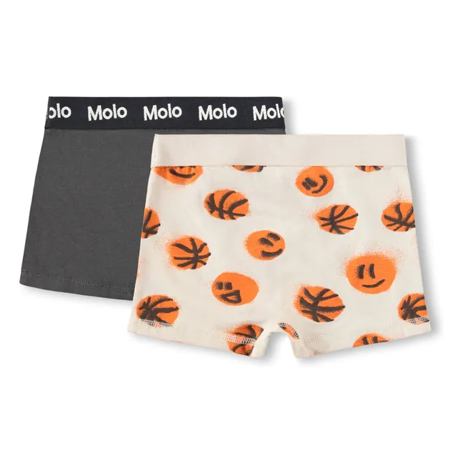 Set of 2 Justin Basketball Organic Cotton Briefs | Ecru