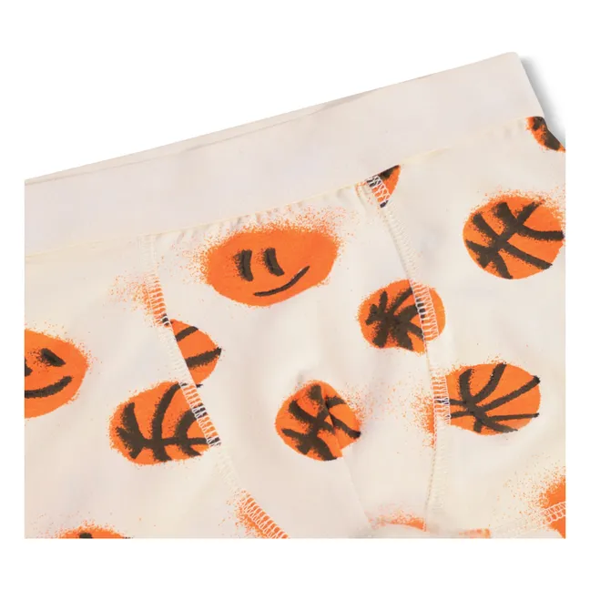 Pack de 2 calzoncillos de baloncesto Justin de algodón orgánico | Crudo