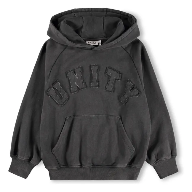 Sweatshirt Mic Unity Bio-Baumwolle | Dunkelgrau