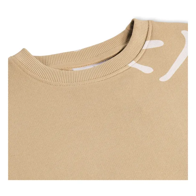 Sweatshirt Monti Smiles Bio-Baumwolle | Beige