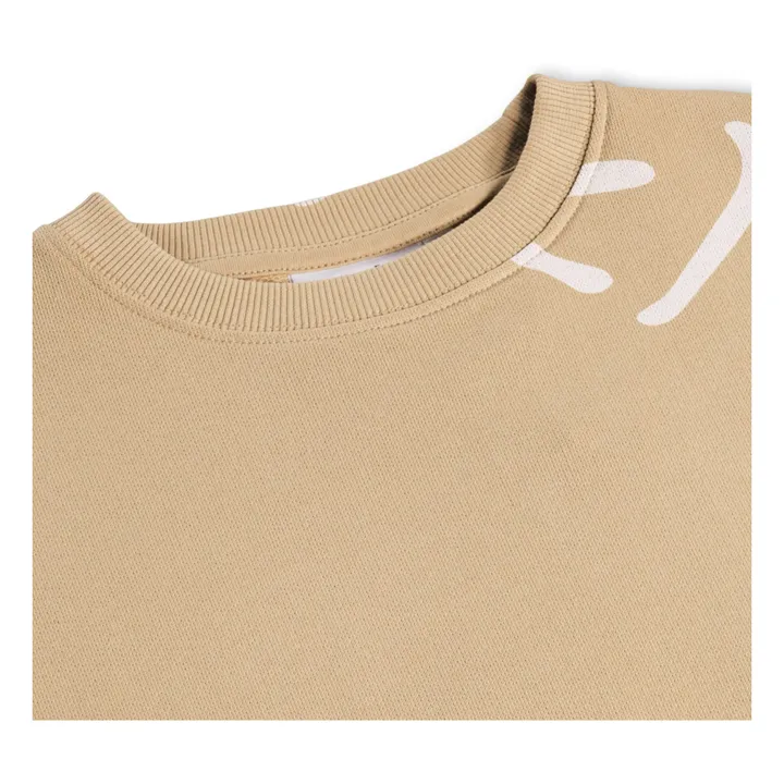 Monti Smiles organic cotton sweatshirt | Beige- Product image n°5