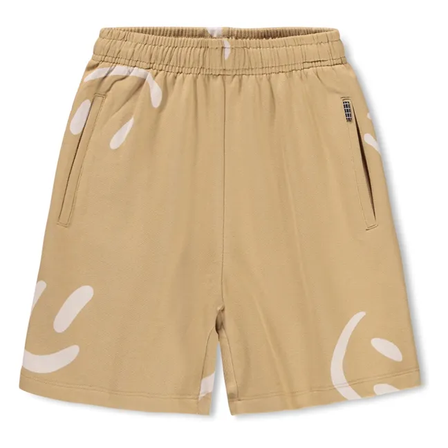 Pantalón corto de algodón ecológico Amil Smiles | Beige