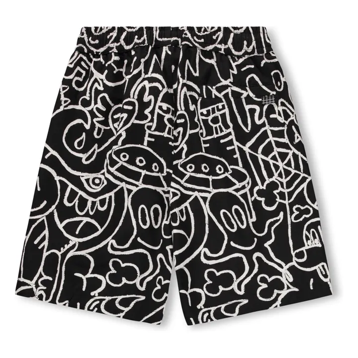 Short Avart Doodles Coton Bio | Noir- Image produit n°4
