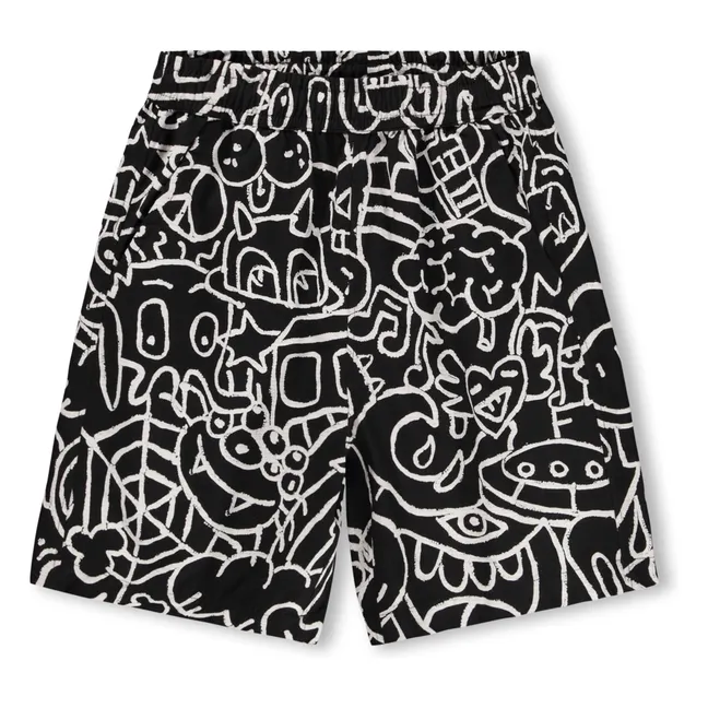 Short Avart Doodles Coton Bio | Noir