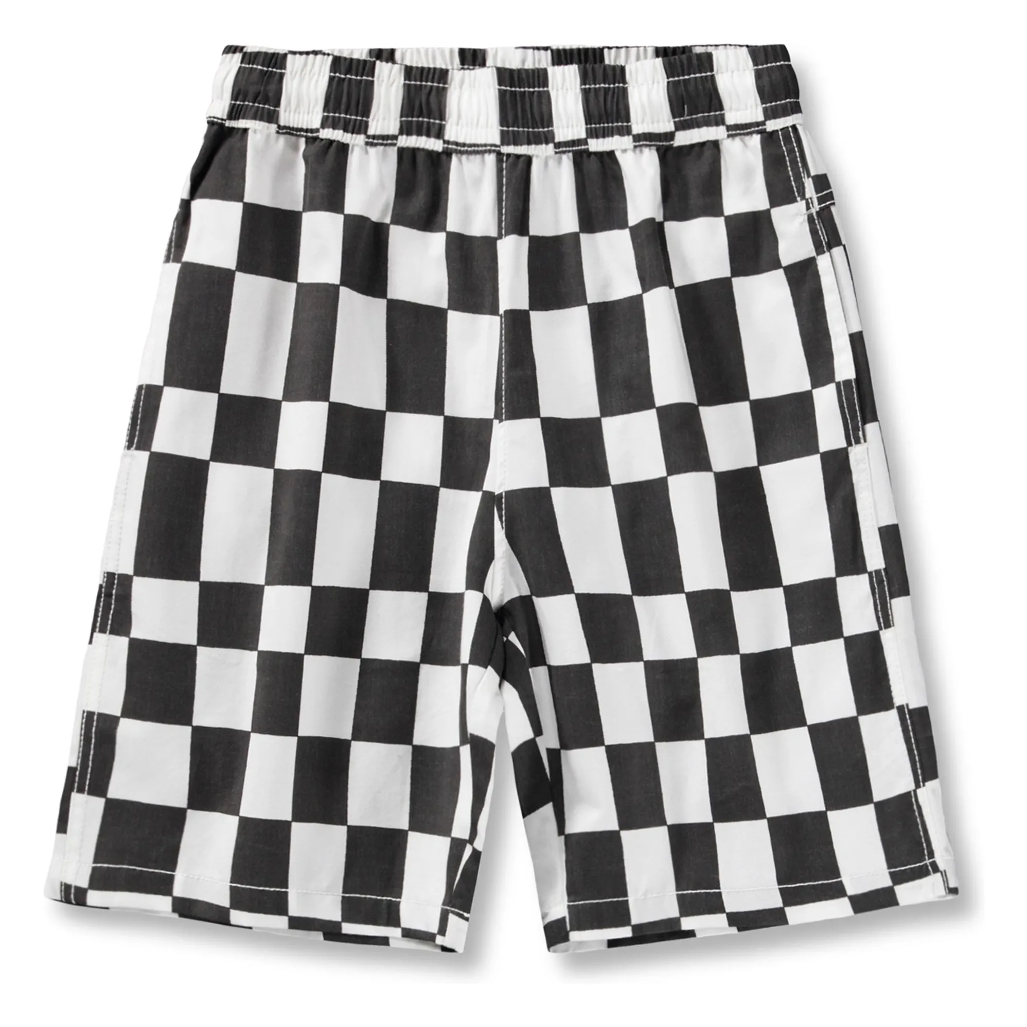 Molo Black Arrow Damier Organic Cotton Shorts