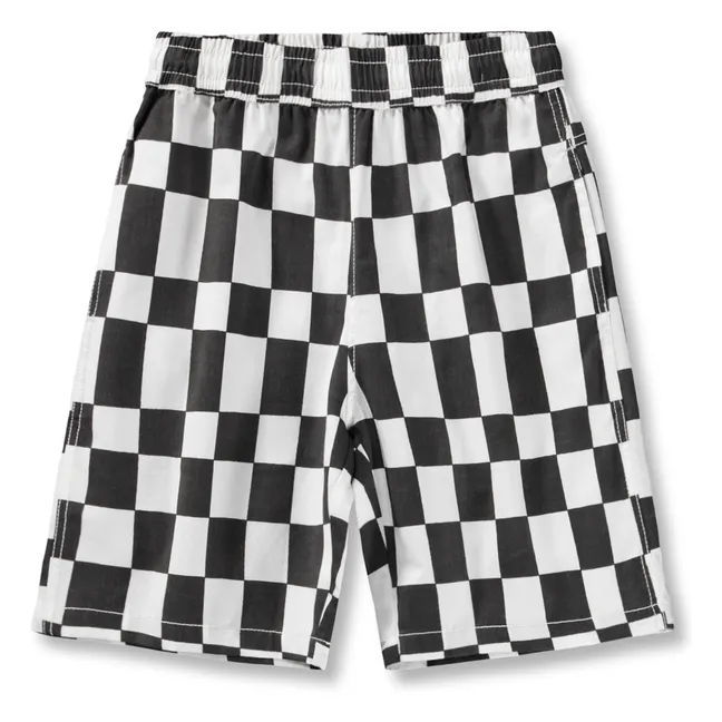 Pantalones cortos Arrow Damier de algodón orgánico | Negro