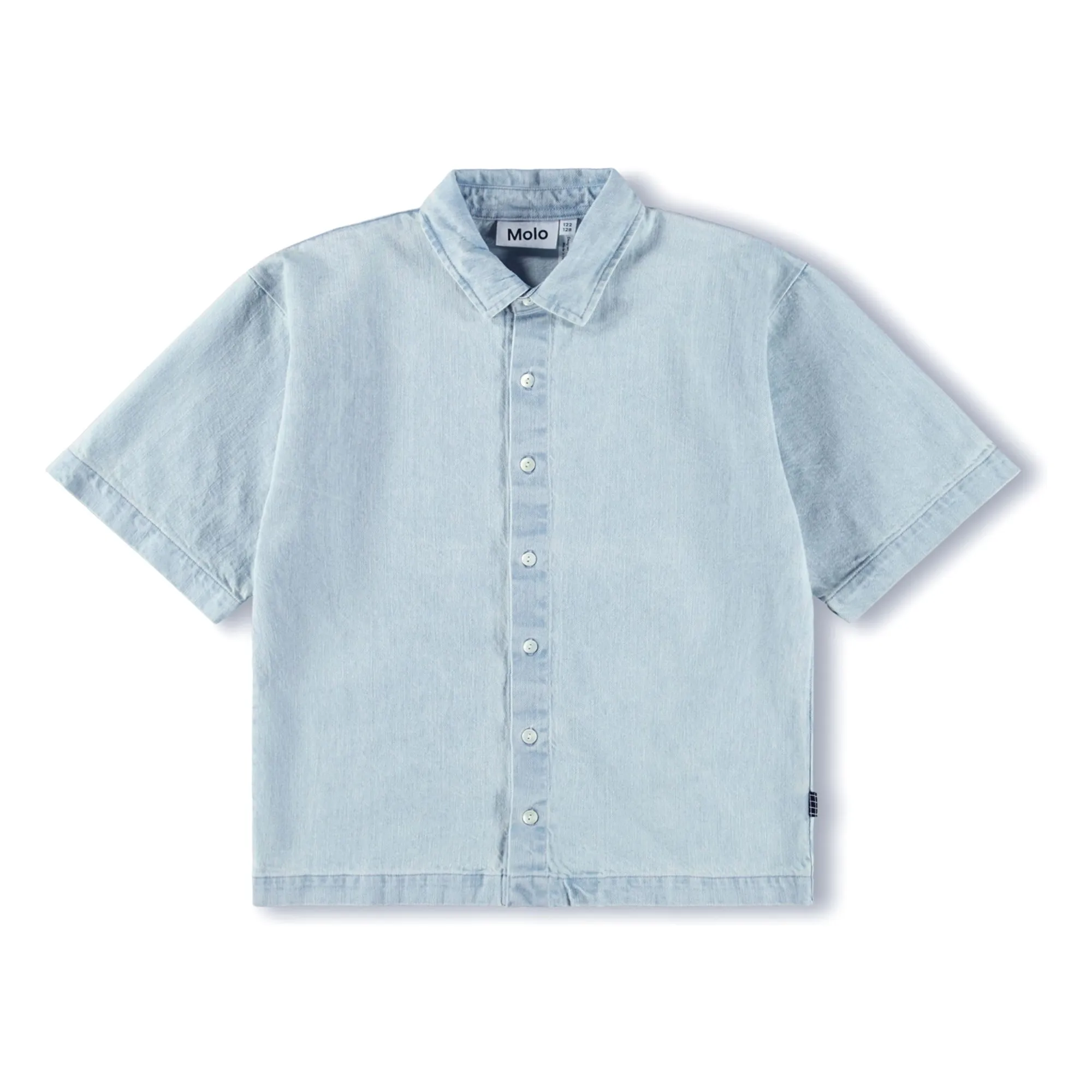 Molo Denim Blue Denim Richie Organic Cotton Shirt