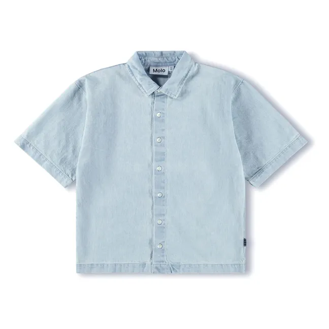 Denim Richie organic cotton shirt | Denim blue