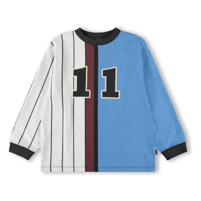 Rube n°11 Striped Organic Cotton T-shirt | Blue