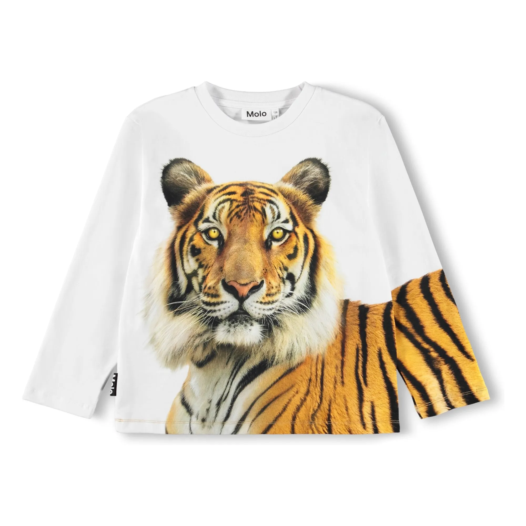 Molo White Rollo Tigre Organic Cotton T-Shirt