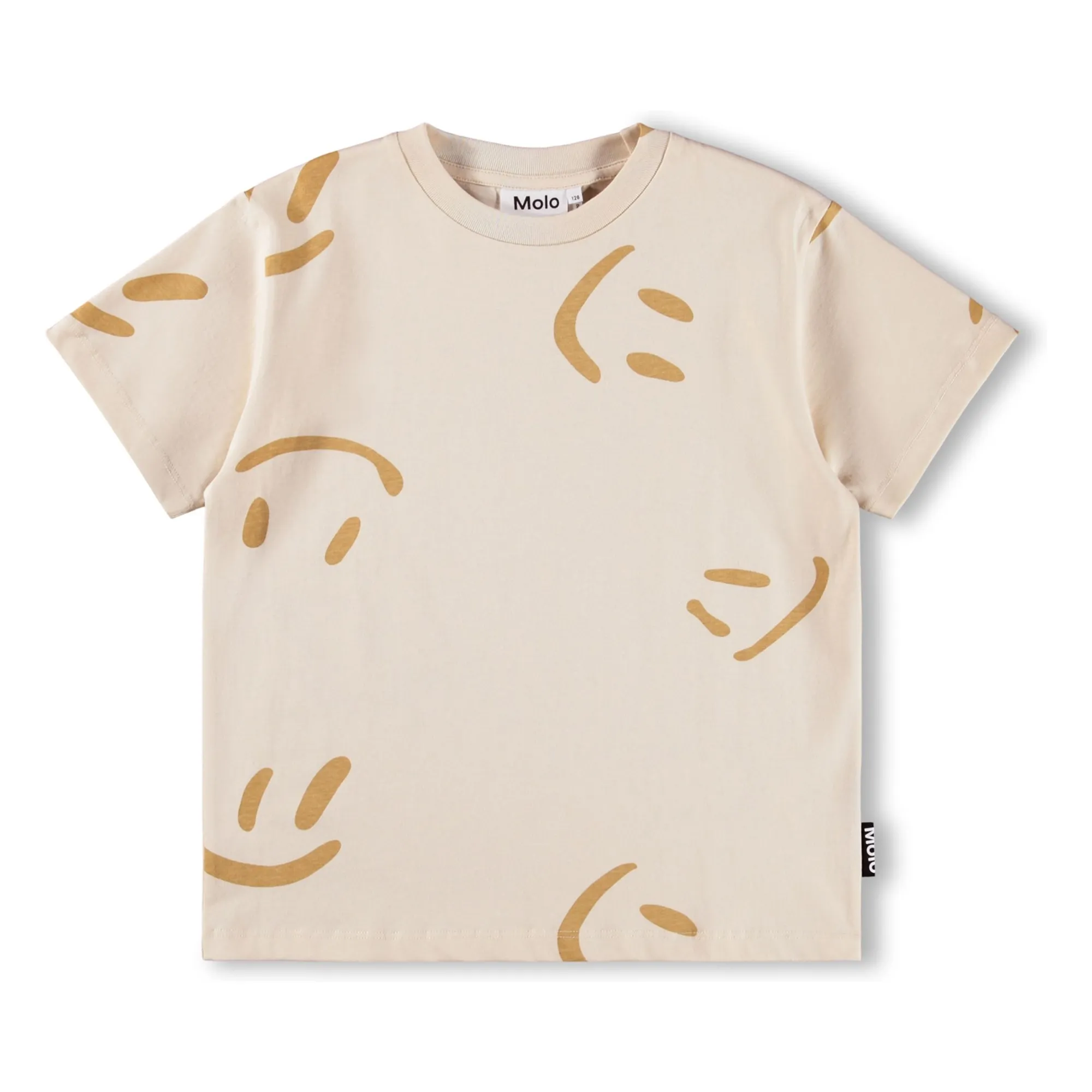 Molo Beige Riley Smiles Organic Cotton T-Shirt