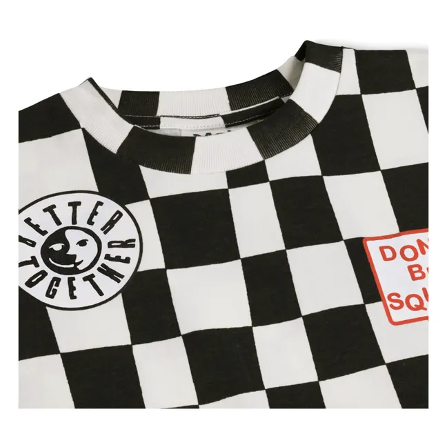 T-shirt Riley Damier Coton Bio | Noir