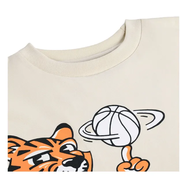 Rodney Mascottes Basketball Organic Cotton T-shirt | Ecru