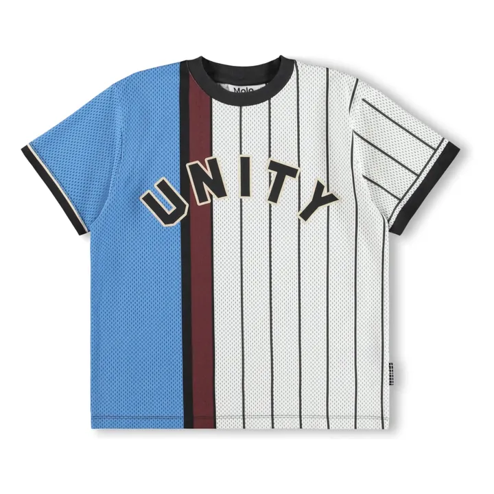 T-shirt Rodney Unity Rayé Coton Bio | Bleu- Image produit n°0