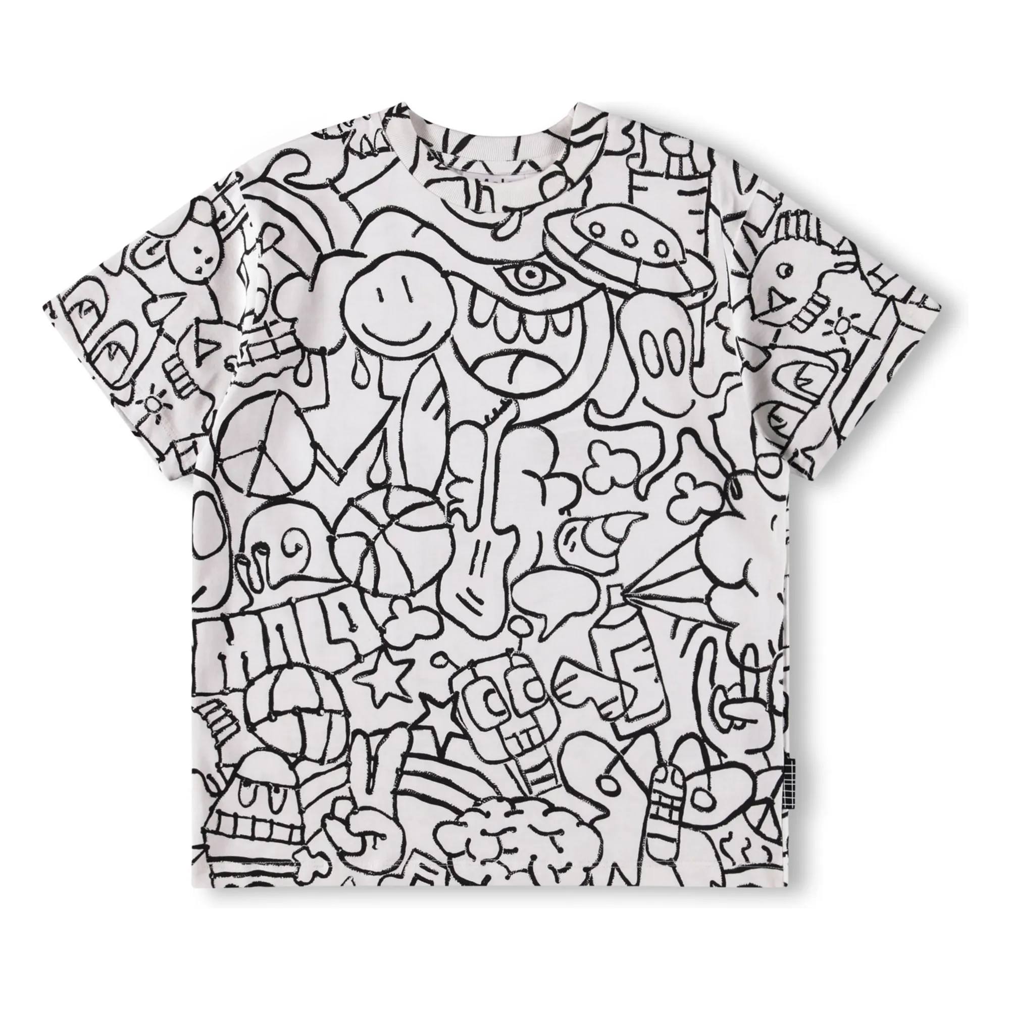 Molo White Rodney Doodles Organic Cotton T-Shirt