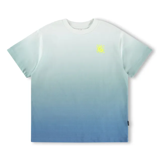 Camiseta de algodón orgánico Rodney Gradient | Azul
