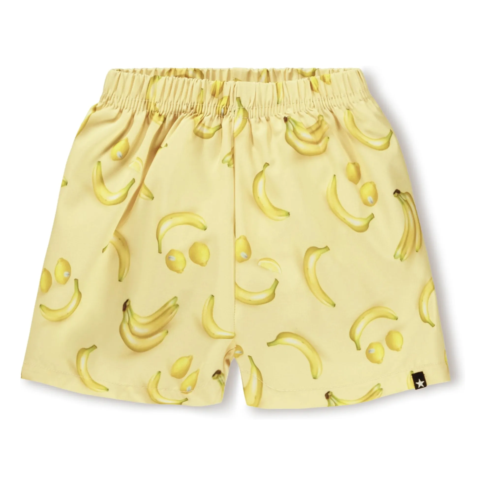 Molo Yellow Newton Bathing Shorts Bananas Recycled Fibers