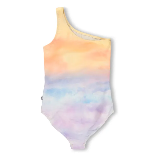 Traje de baño asimétrico Nai Sunset Smile Fibras recicladas | Naranja