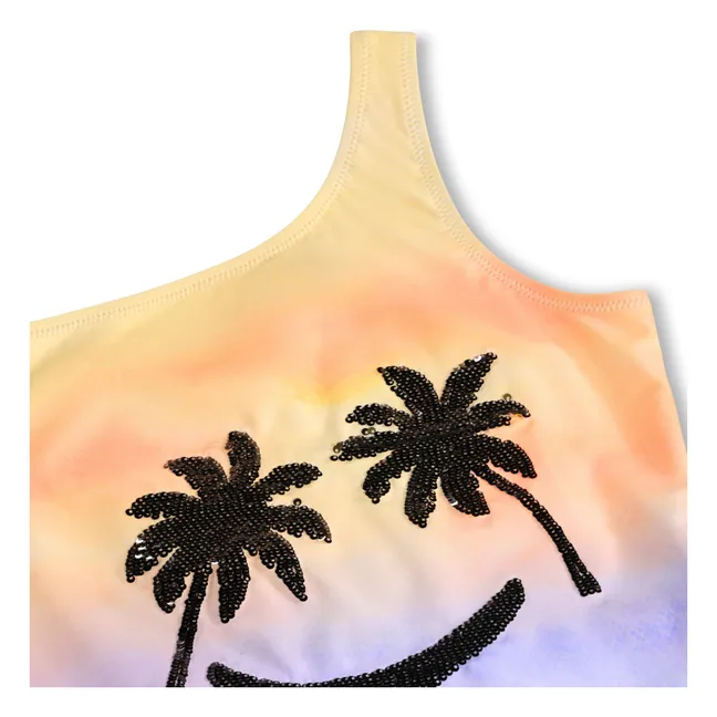 Traje de baño asimétrico Nai Sunset Smile Fibras recicladas | Naranja