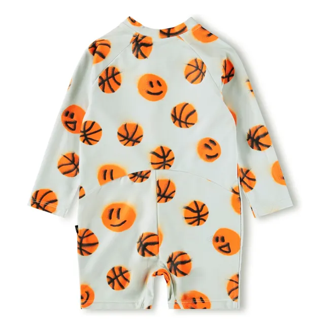 Combinaison de Bain Neka LS Basketballs Fibres Recyclées | Bleu pâle