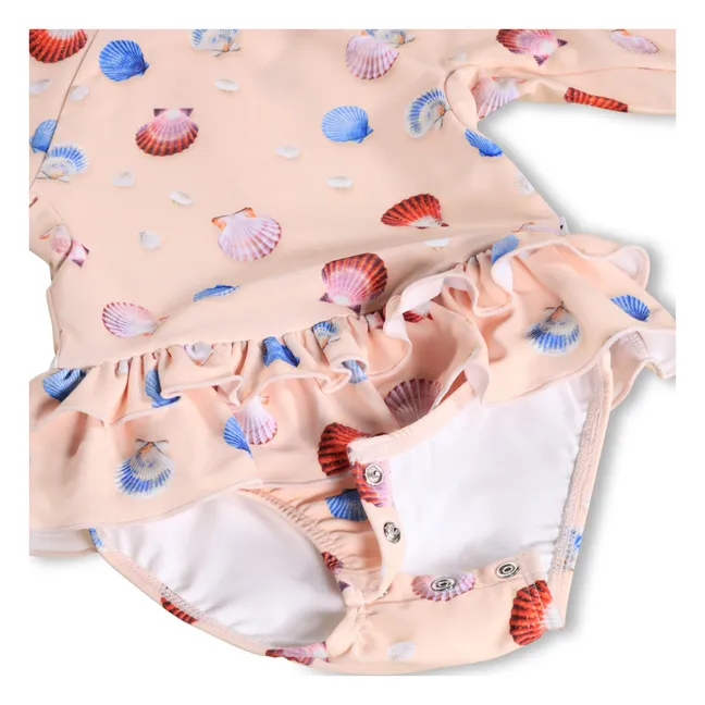 Combinaison de Bain Narice Coquillages Fibres Recyclées | Rose pâle