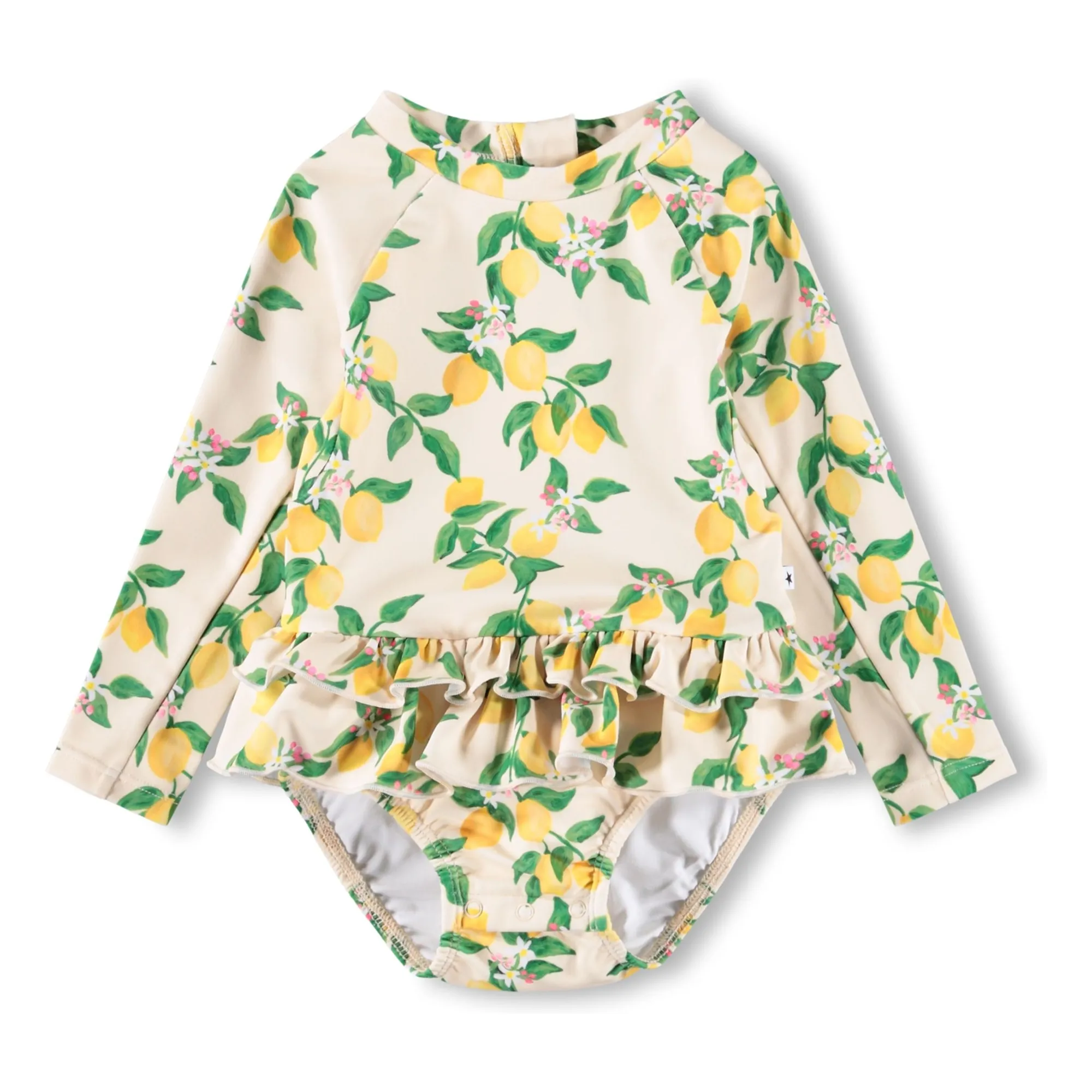 Molo Pale Yellow Narice Bathing Suit Lemons Recycled Fibers