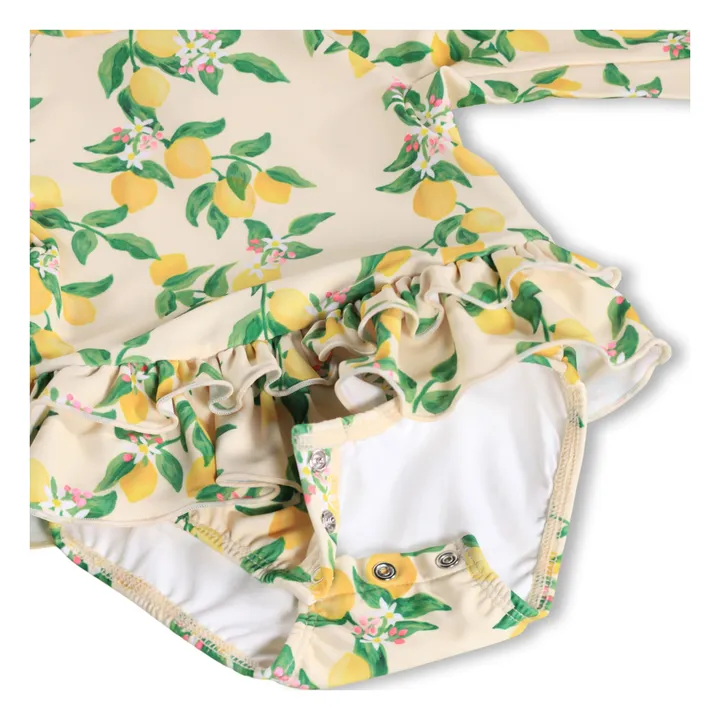 Combinaison de Bain Narice Citrons Fibres Recyclées | Jaune pâle- Image produit n°2