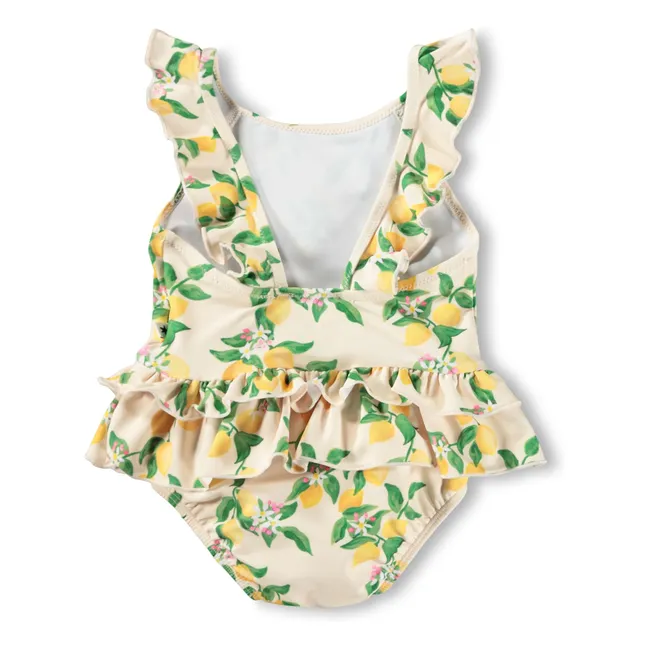 Traje de baño Nalani Limones Fibras recicladas | Amarillo palo