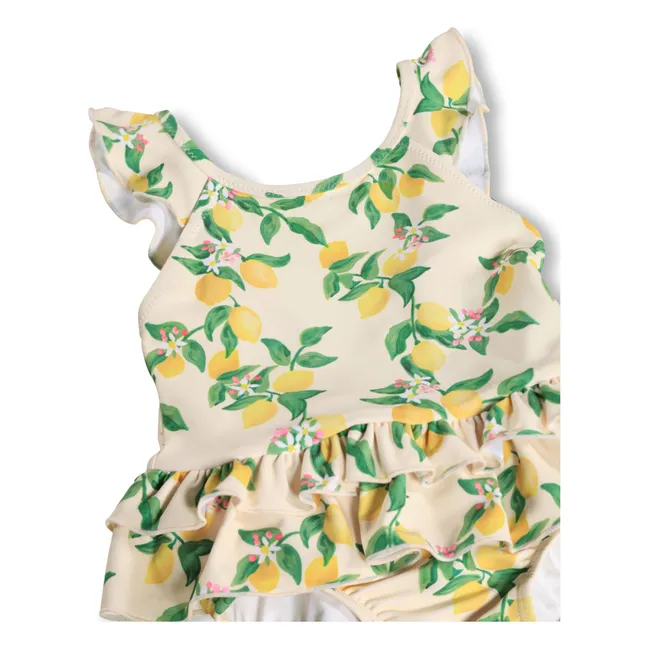Maillot de Bain Nalani Citrons Fibres Recyclées | Jaune pâle