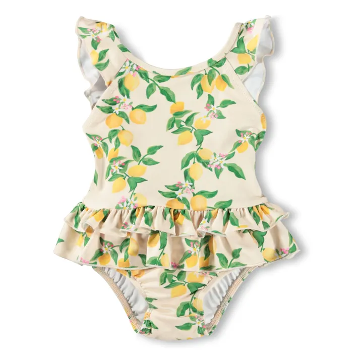 Traje de baño Nalani Limones Fibras recicladas | Amarillo palo- Imagen del producto n°0