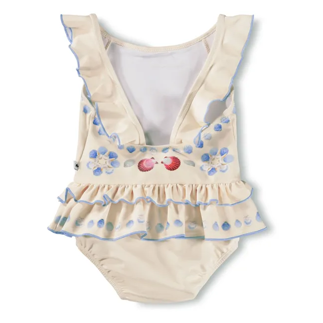 Maillot de Bain Nalani Coquillages Fibres Recyclées | Ecru