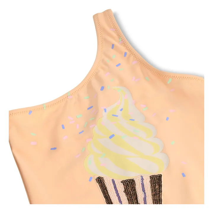 Maillot de Bain Asymétrique Nai Glace Fibres Recyclées | Rose pêche- Image produit n°1