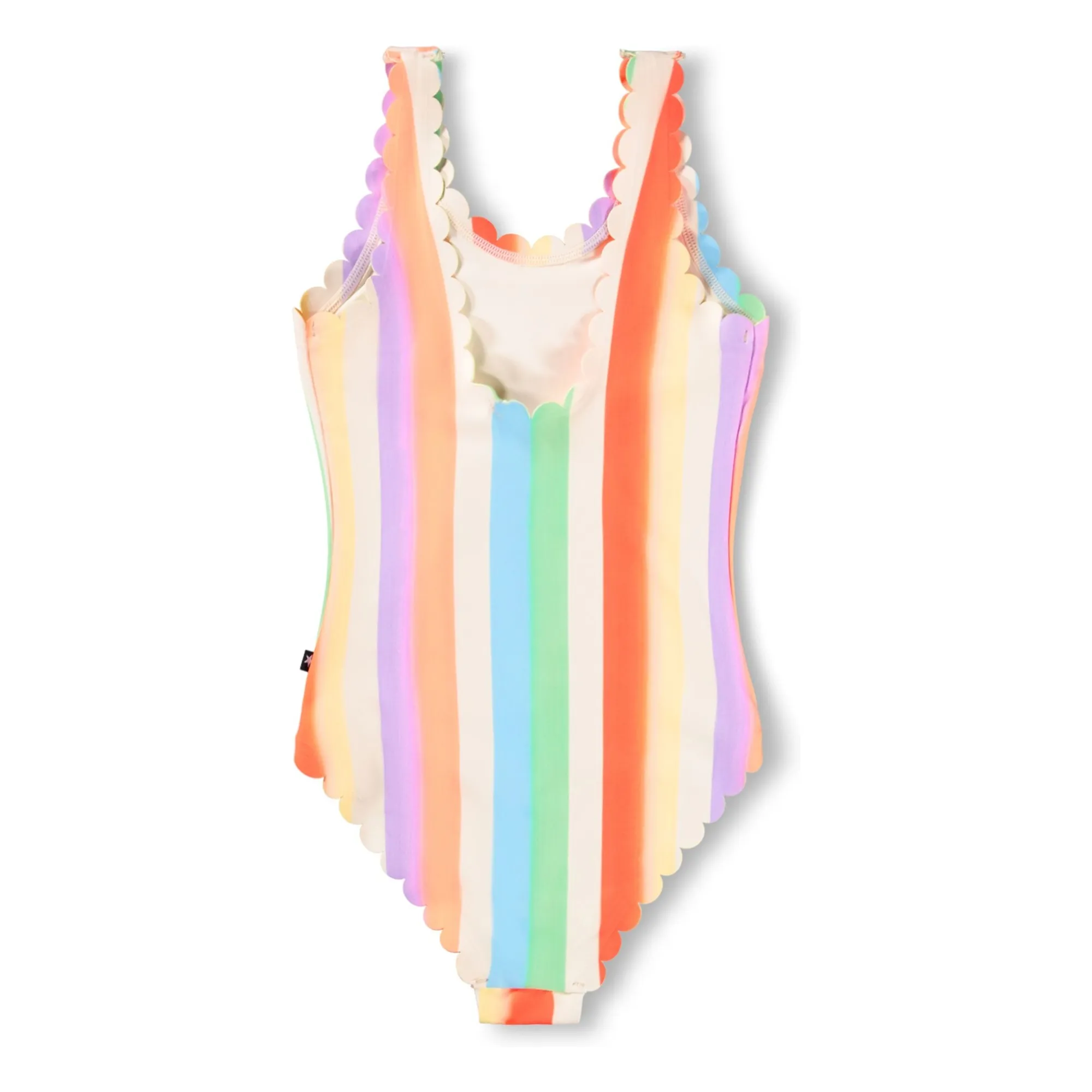 Maillot de Bain Noelle Rayé Fibres Recyclées | Orange- Image produit n°1