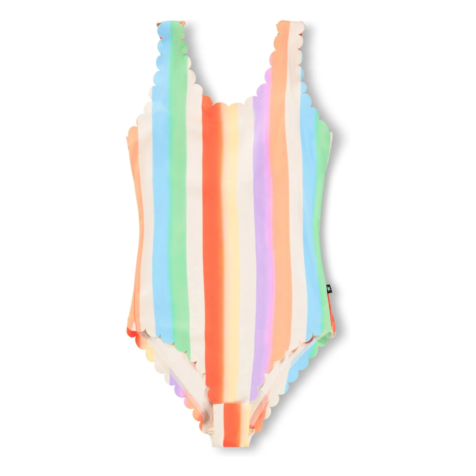 Maillot de Bain Noelle Rayé Fibres Recyclées | Orange- Image produit n°0