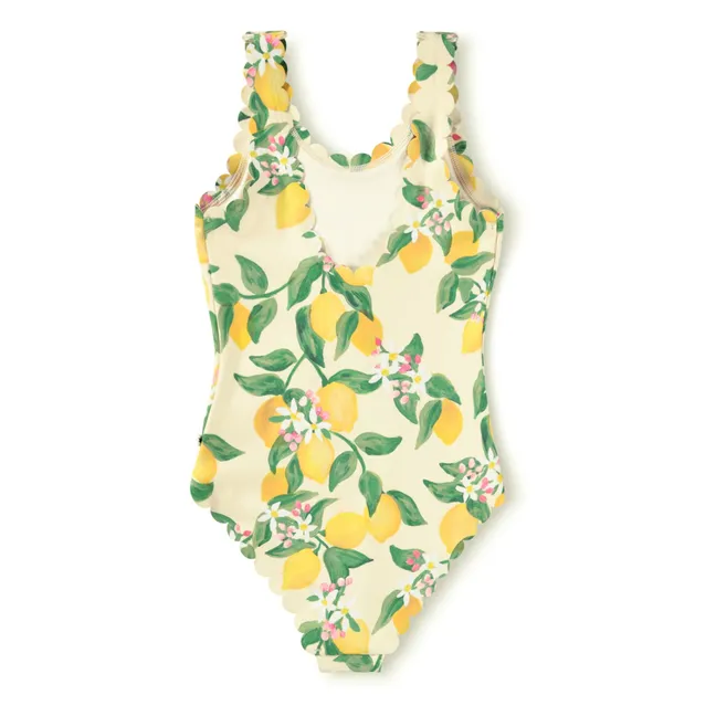 Bañador Noelle Limones Fibras Recicladas | Amarillo palo