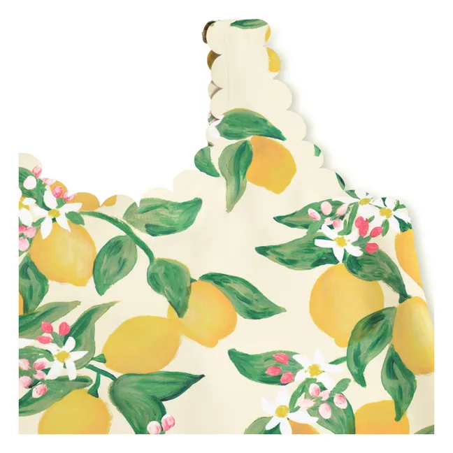 Maillot de Bain Noelle Citrons Fibres Recyclées | Jaune pâle
