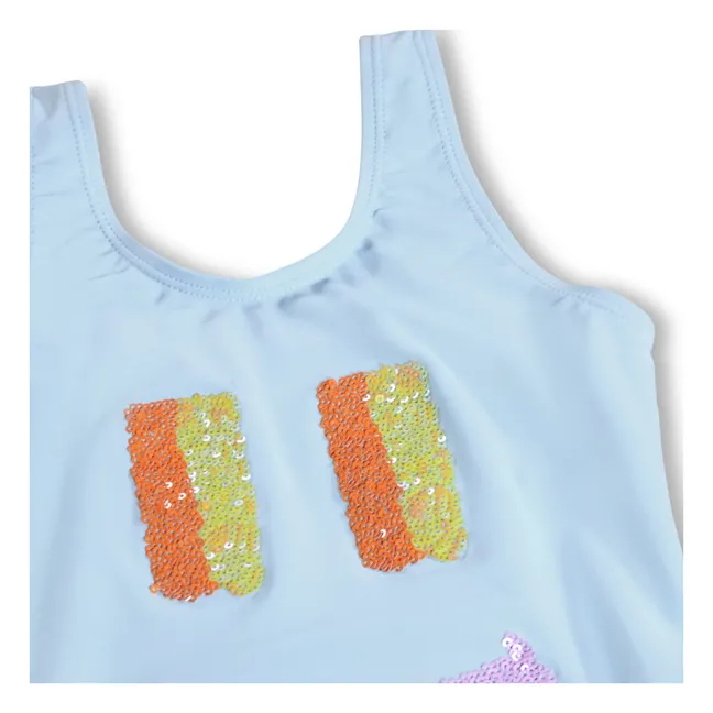 Maillot de Bain Nika Smile Fibres Recyclées | Bleu Clair