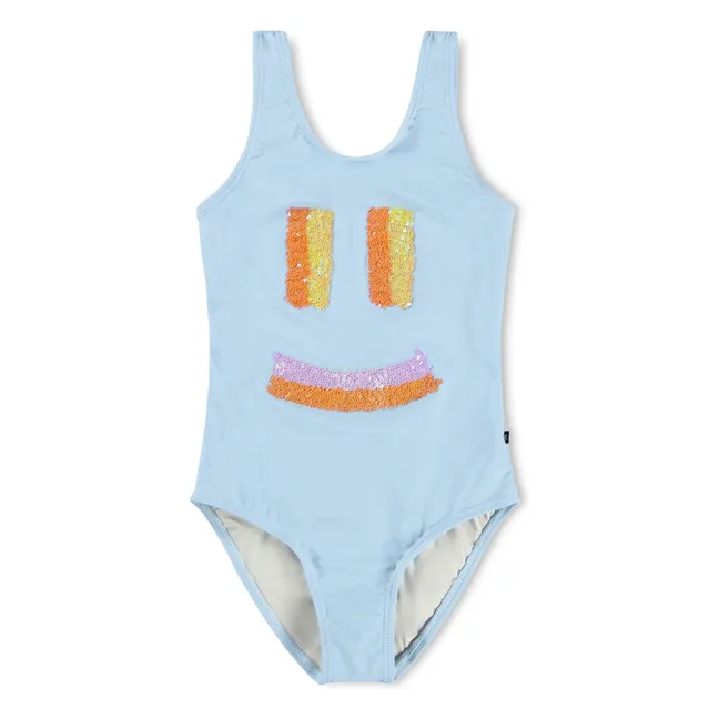 Maillot de Bain Nika Smile Fibres Recyclées | Bleu Clair