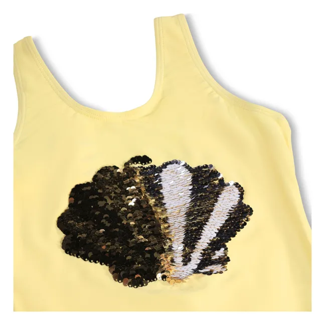Maillot de Bain Nika Coquillage Fibres Recyclées | Jaune