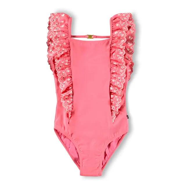 Maillot de Bain Volants Nathalie Fibres Recyclées | Rhubarbe