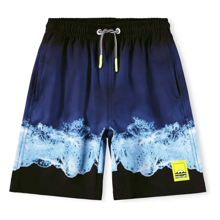 Short de Bain Nilson Vagues Fibres Recyclées | Bleu marine- Image produit n°0