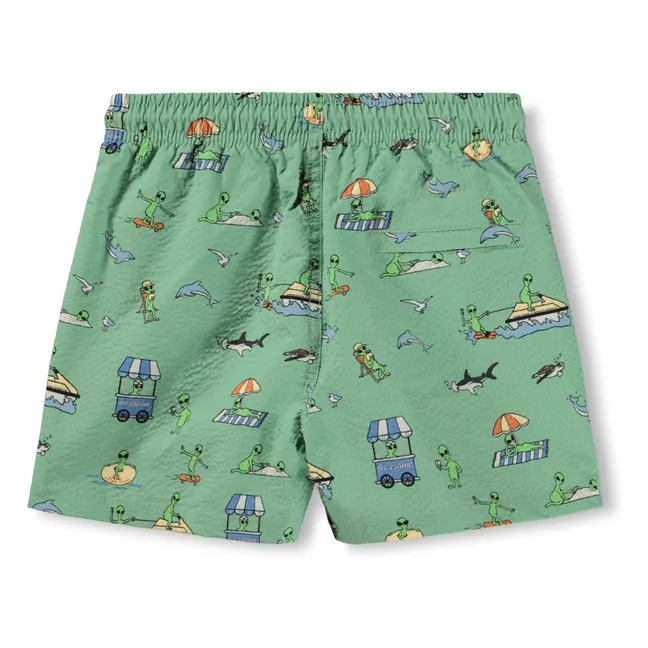 Short de Bain Niko Aliens | Vert