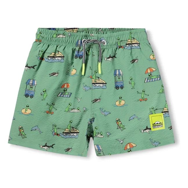Short de Bain Niko Aliens | Vert