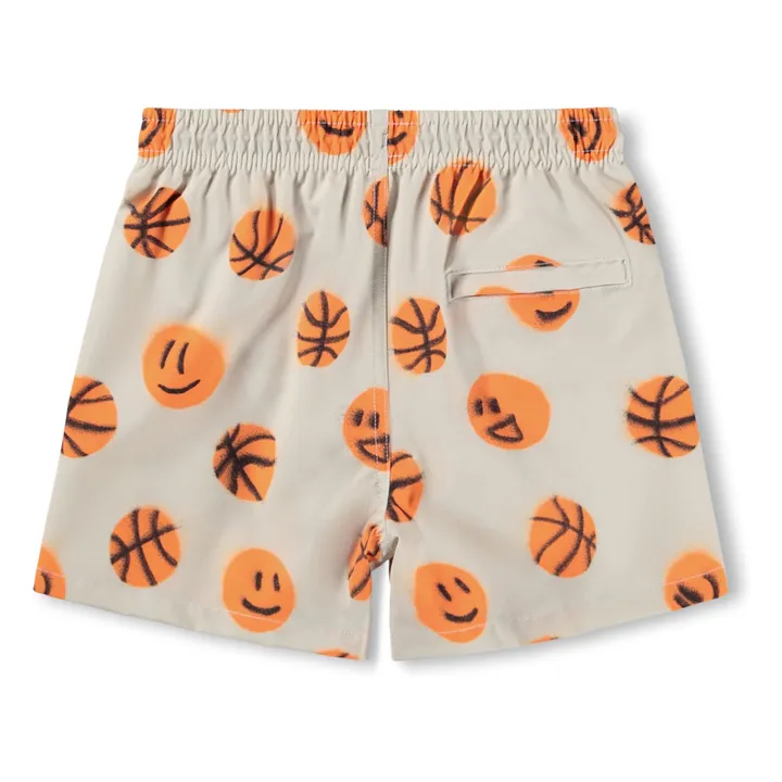 Short de Bain Niko Basketballs Fibres Recyclées | Beige- Image produit n°3