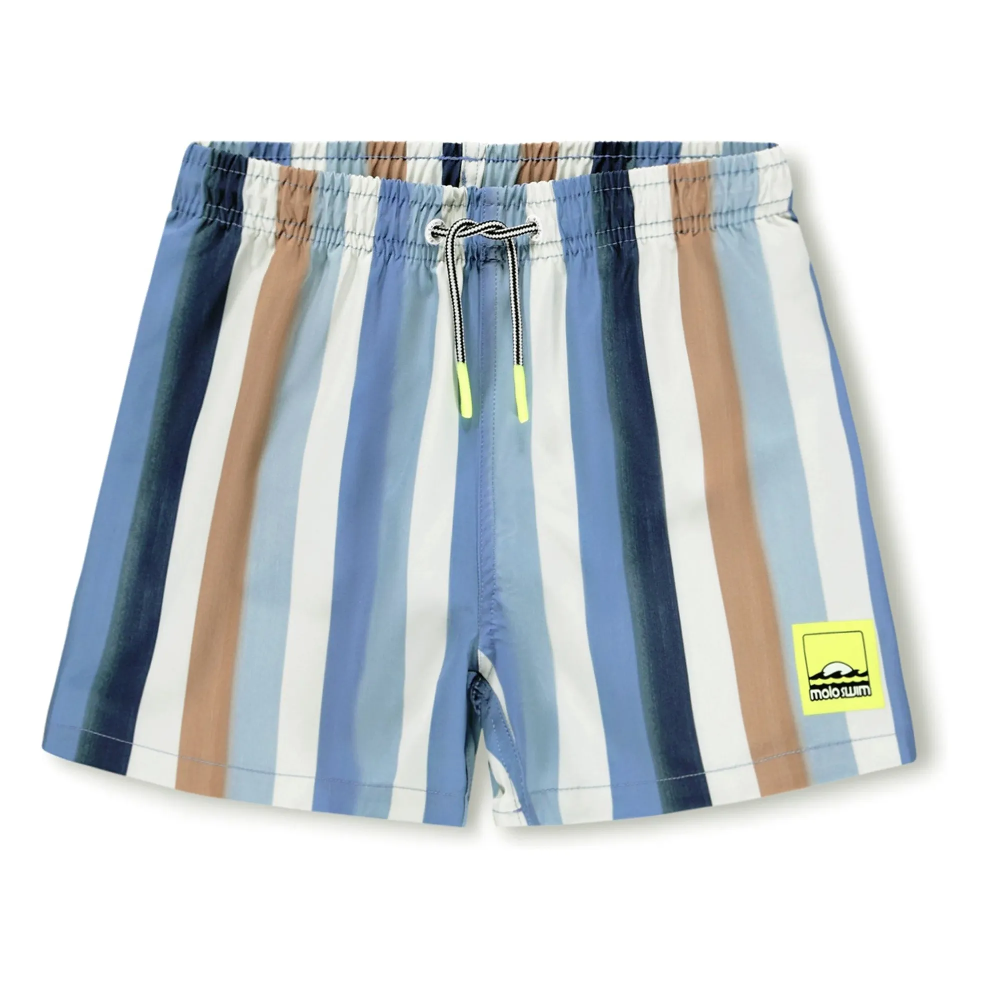 Molo Blue Niko Striped Recycled Fiber Swim Shorts