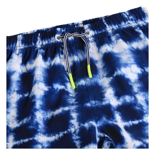 Short de Bain Niko Tie and Dye Fibres Recyclées | Bleu marine