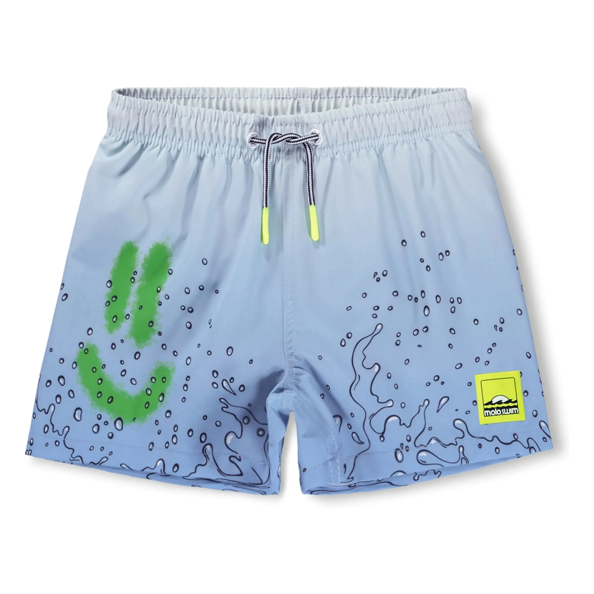 Molo Pale Blue Niko Splash Recycled Fiber Swim Shorts