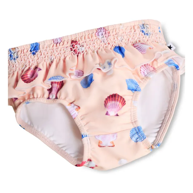 Culotte de Bain Neena Coquillages Fibres Recyclées | Rose pâle