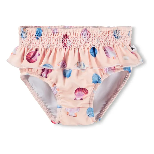 Culotte de Bain Neena Coquillages Fibres Recyclées | Rose pâle