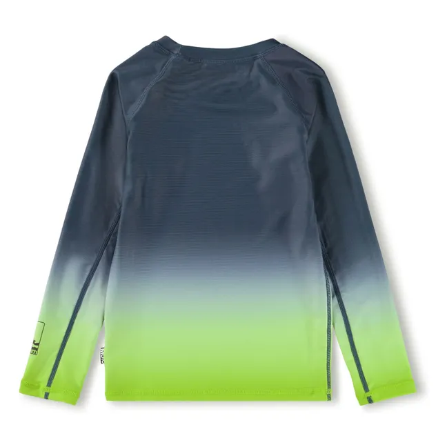 Camiseta Neptune LS Anti-UV Gradient Fibras Recicladas | Verde chillón